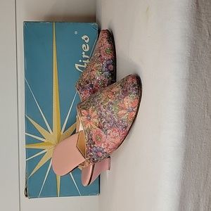 RARE VINTAGE NIGHT-AIRES 5.5M pink glitter slippers in box 60s
